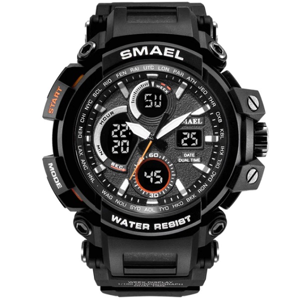 часовник мъжки дамски черен пазарувай от най-модерния сайт www.lulu.bg бъди уникален интересен уникален часовник дата час компас температура модерен фешън много часови зони кварцов механизъм богат избор moderen myj aktualen podaryk kovena kaishka luksozen podaryk fashion стилен огромен интересен SMAEL