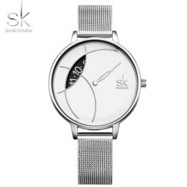 часовник SK SHENGKE К91 moderen damski chasovnik eleganten елегантен дамски часовник вечерно парти дневен тоалет сватба метална верижка регулируема