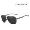 KINGSEVEN NF2-7188 слънчеви очила тъмни стъкла поляризирани стъкла UV400 черна рамка модерен дизайн твърд калъф мека кърпичка