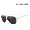 KINGSEVEN NF2-7188 слънчеви очила тъмни стъкла поляризирани стъкла UV400 сребриста рамка модерен дизайн твърд калъф мека кърпичка
