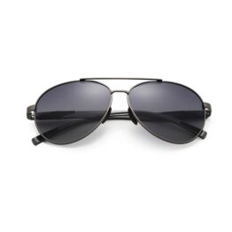 KINGSEVEN N7228 авиаторски слънчеви очила тъмни mirror огледални стъкла поляризирани стъкла UV400 черна рамка модерен дизайн твърд калъф мека кърпичка
