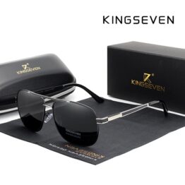 авиаторски очила KINGSEVEN сребриста рамка черна рамка фешън модерни за лято и зима мъжки женски сребриста рамка aviatorski ochila moderni za zima lqto KINGSEVEN
