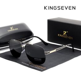 авиаторски очила KINGSEVEN N738 фешън модерни за лято и зима мъжки женски сребриста рамка aviatorski ochila moderni za zima lqto KINGSEVEN