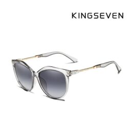 очила KINGSEVEN котешко око сиви стъкла и рамка циркониеви камъчета N7826