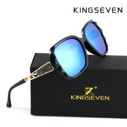 KINGSEVEN,UV защита и поляризация,защита слънчеви очила,дамски слънчеви очила,модерни рамки,леки слънчеви очила,топ цени,разпродажба,ниски цени,калъф,теърд калъф,сини огледални стъкла